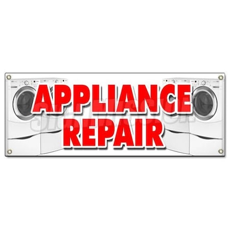 Signmission APPLIANCE REPAIR BANNER SIGN refrigerator washer dryer all brands home B-Appliance Repair